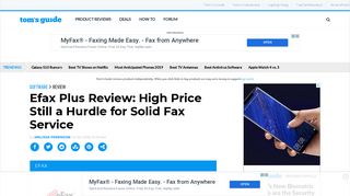 Efax Plus Review: Faxing Service's Price Is Too High - Tom's Guide