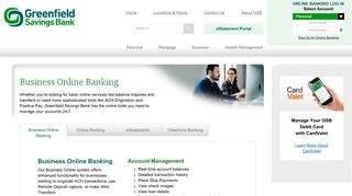 Business Online Banking › Greenfield Savings Bank