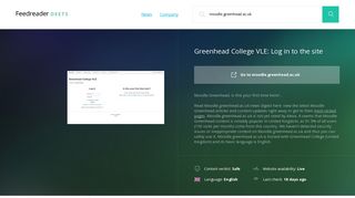 Get Moodle.greenhead.ac.uk news - Greenhead College VLE: Log in ...