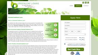 Greenleaf Installment Loans | Cash Before Payday Loans ...