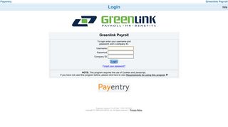 Greenlink Payroll - Login - Payentry