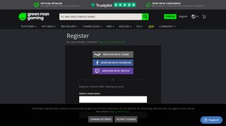 Register - Green Man Gaming