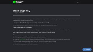Steam Login FAQ – Green Man Gaming