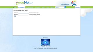 Log in to the Greennet.com Publisher Utility