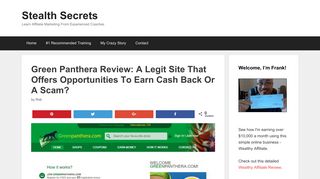 Green Panthera Review: A Legit Site That Offers Opportunities To ...