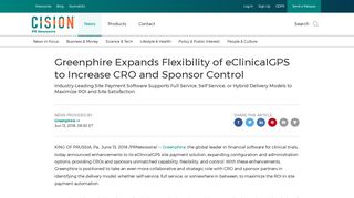 Greenphire Expands Flexibility of eClinicalGPS to Increase CRO and ...