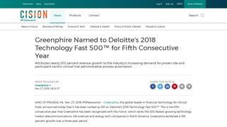 Greenphire Named to Deloitte's 2018 Technology Fast 500™ for Fifth ...