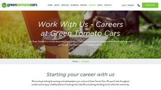 Work With Us | Careers at Green Tomato Cars
