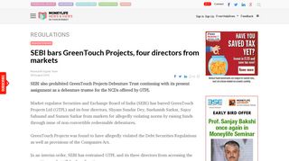 SEBI bars GreenTouch Projects, four directors from markets - Moneylife