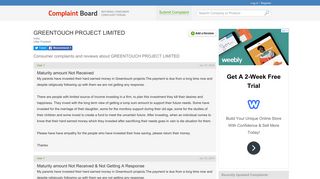 GREENTOUCH PROJECT LIMITED Complaints - Complaint Board