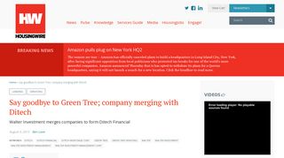 Say goodbye to Green Tree; company merging with Ditech | 2015-08 ...
