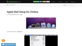 Apple Mail Setup for Zimbra | Greenview Data