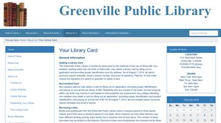 Your Library Card — Greenville Public Library