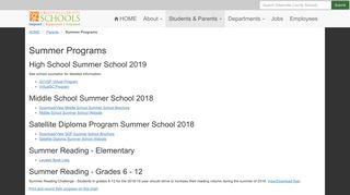 Summer Programs - Greenville County Schools