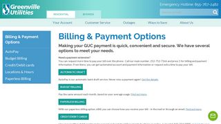 Billing & Payment Options | Greenville Utilities Commission