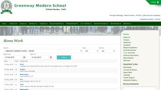 Home Work - Greenway Modern School