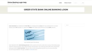 Greer State Bank Online Banking Login - How To Login Guide