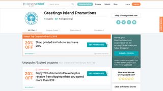 Greetings Island Promotions - Save 20% w/ Jan. 2019 Discount Codes