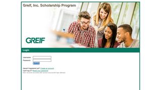 Greif, Inc. Scholarship Program - Login