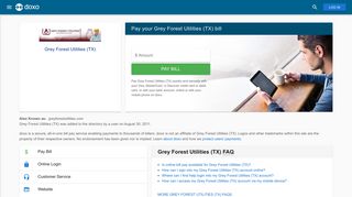 Grey Forest Utilities (TX): Login, Bill Pay, Customer Service and Care ...