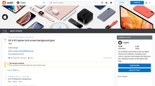 OS X El Capitan lock screen background grey : apple - Reddit