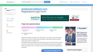 Access greyhound.skillport.com. Registration/Login Form