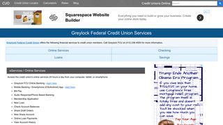 Greylock Federal Credit Union Services: Savings, Checking, Loans