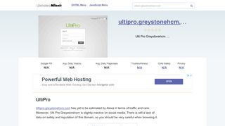 Ultipro.greystonehcm.com website. UltiPro.