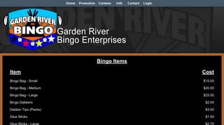 GRFN Bingo Items