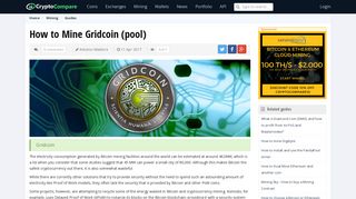 How to Mine Gridcoin (pool) | CryptoCompare.com