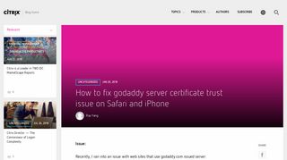 How to fix godaddy server certificate trust issue on Safari and iPhone ...