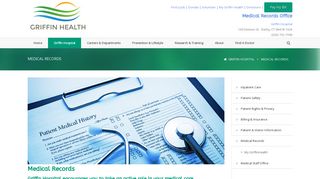 Medical Records | Griffin Health - Derby Connecticut - Griffin Hospital