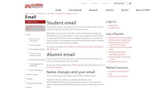 Student email - Griffith University