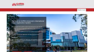 Griffith University International Apply Online (not Logged In) - Register ...