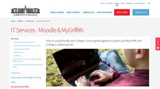 IT Services | Moodle & MyGriffith | Griffith College