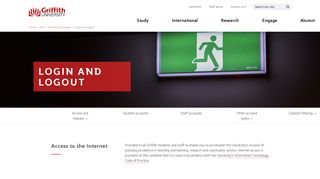 Login and logout - Griffith University