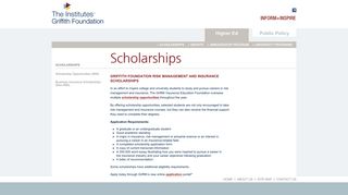 Scholarships « The Griffith Foundation