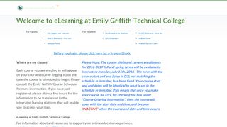 Emily Griffith Technical College: Login