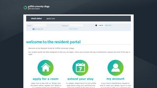 Griffith University Village - welcome to the resident portal