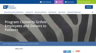 Program Connects Grifols Employees and Donors to Patients ...