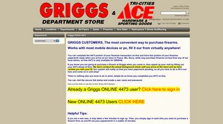 Griggs Online 4473 - Griggs Department Store