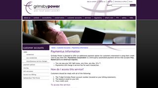 Grimsby Power - Customer Accounts