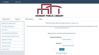 Log on to the Library.... | Using the Library | Grimsby Library | Cultural ...