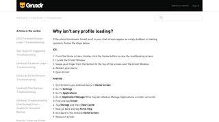 Why isn't any profile loading? – Help Center