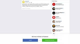 Grindr - Hey everyone, we're aware of the connection issue... | Facebook