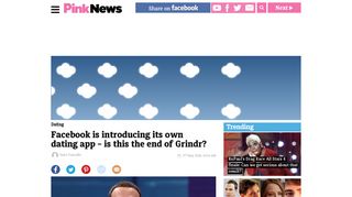 Facebook is introducing its own dating app - is this the end of Grindr ...