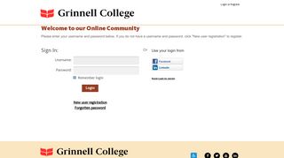 User Login - Alumni - Grinnell College
