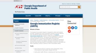 Georgia Immunization Registry (GRITS) | Georgia Department of ...