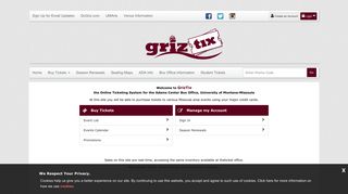 University of Montana | Online Ticket Office