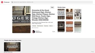 Groceries & Dry Good Distressed Sign, Kitchen Sign ... - Pinterest